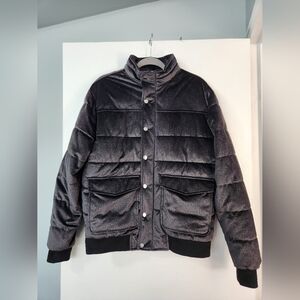 ZARA velvet puffer jacket